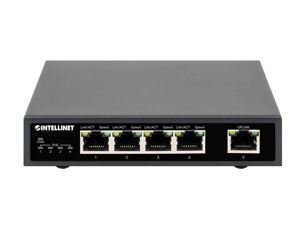 Intellinet 5-Port Gigabit PoE+ Switch 62W 1 Gbps Power over Ethernet-4