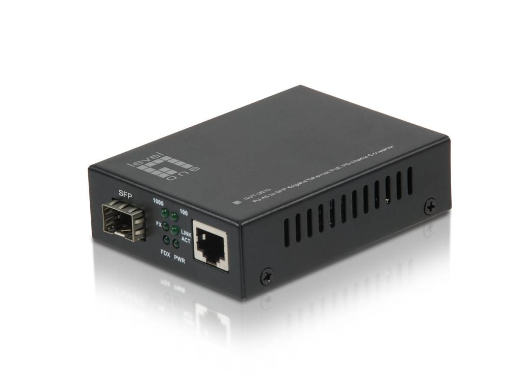 LevelOne GVT-2010 - Medienkonverter - 100Mb LAN - 10Base-T, 100Base-TX, 1000Base-T, 1000Base-X - RJ-45 / SFP (mini-GBIC)-2