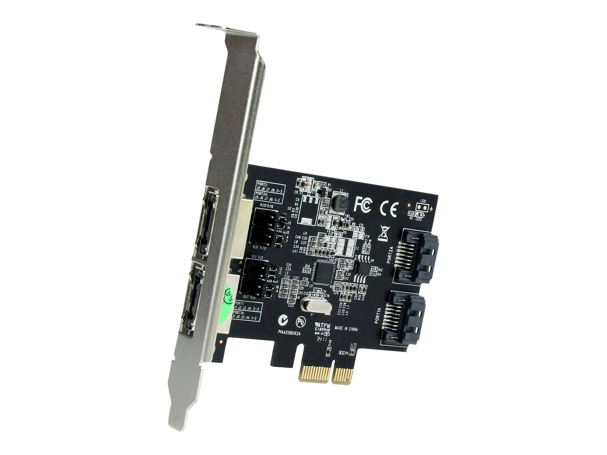 StarTech.com 2 Port SATA III PCI Express Schnittstellenkarte - 2 Port Serial-ATA 6GB/s PCIe Karte - Speicher-Controller-4