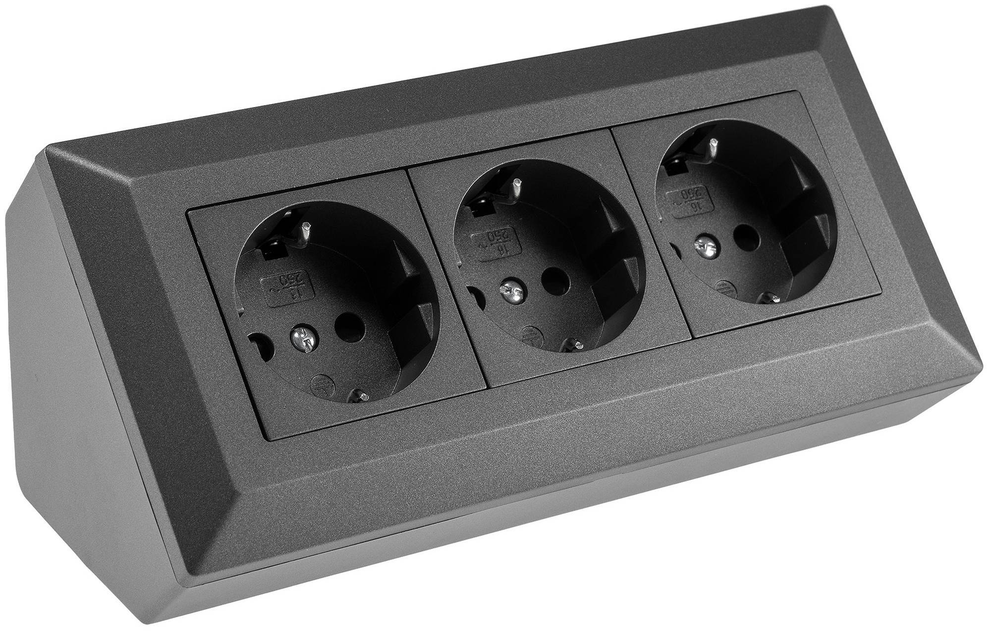 3-fach Steckdosenblock 230V Mehrfachsteckdose Aufbau- & Unterbaumontage-0