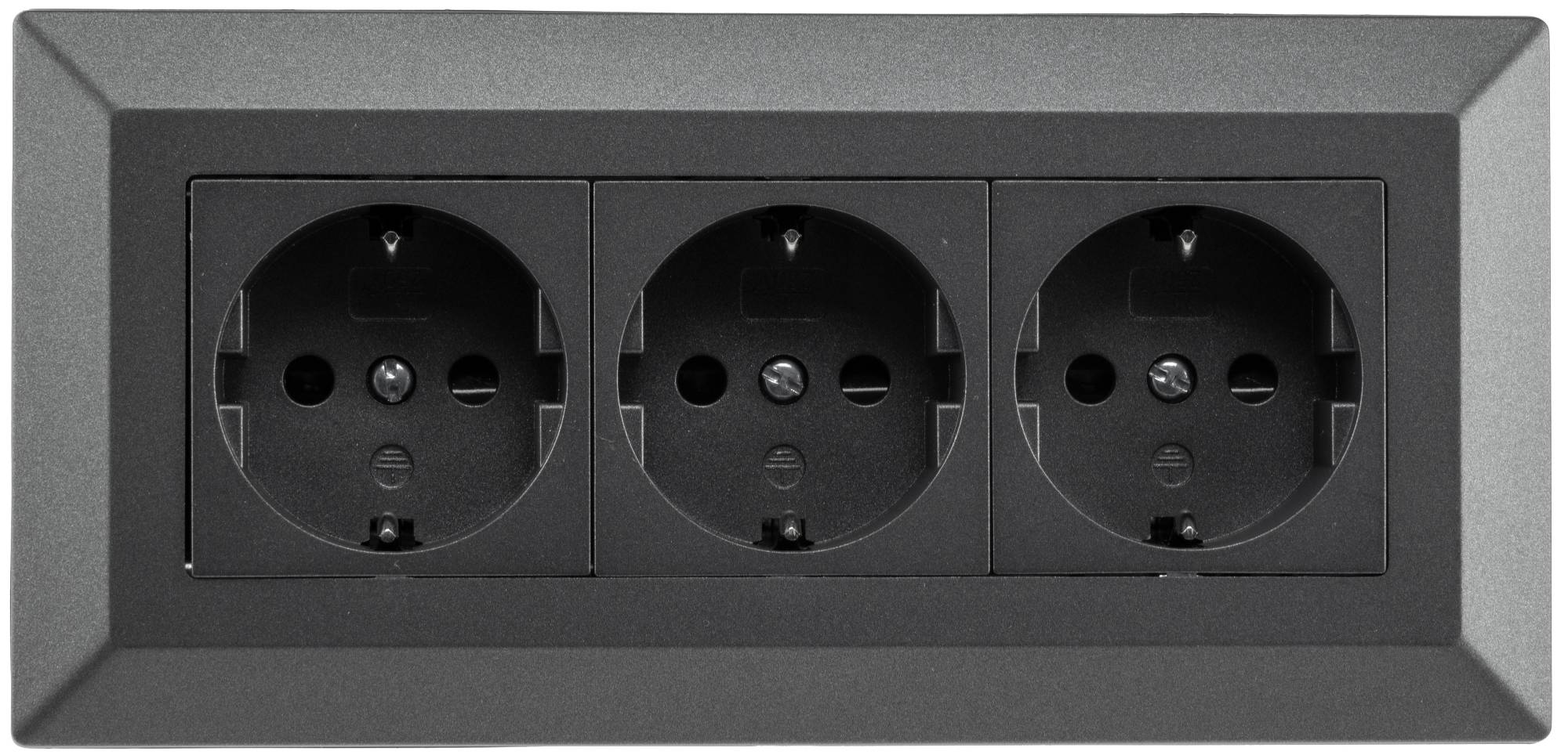 3-fach Steckdosenblock 230V Mehrfachsteckdose Aufbau- & Unterbaumontage-1