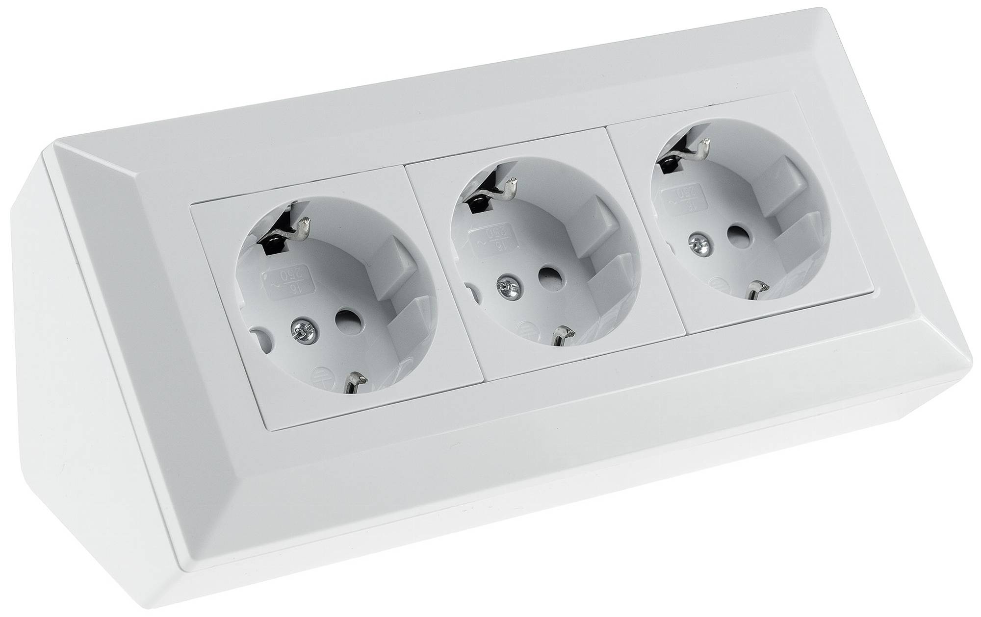 3-fach Steckdosenblock 230V Mehrfachsteckdose Aufbau- & Unterbaumontage-0
