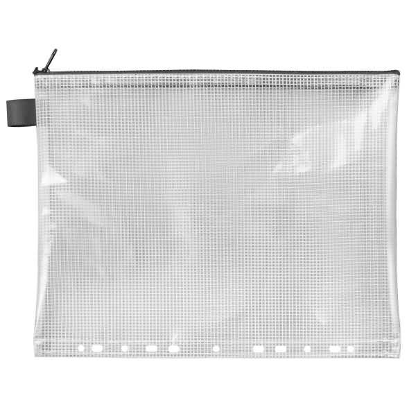 Reißverschlusstasche A4 EVA-Material mit Abheftrand transparent