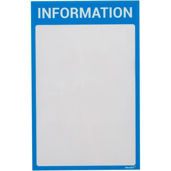 Infotaschen mit Überschrift -Information- magnetisch für DIN A4 352x225mm VE=5 Stück blau-0