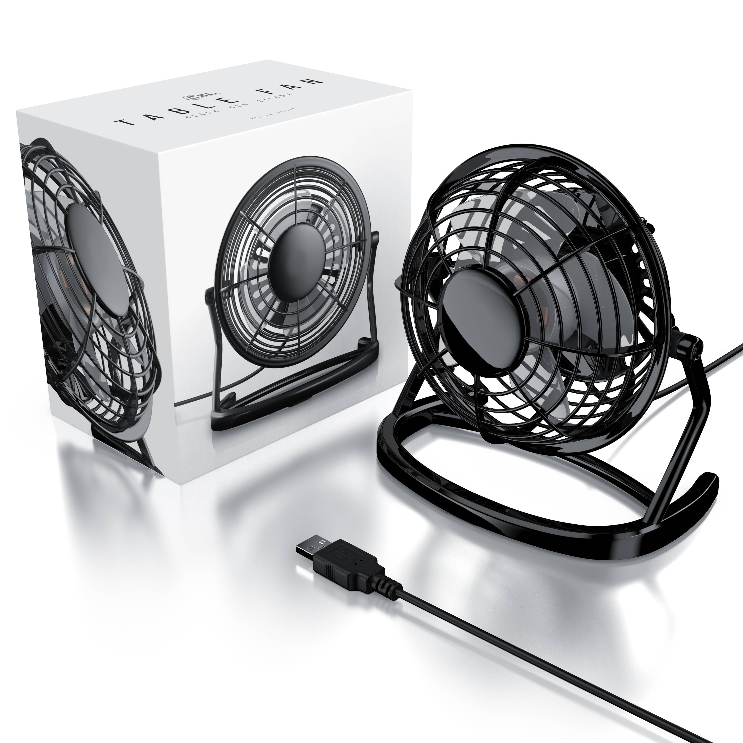 CSL Mini USB-Ventilator Tischventilator, stromsparend, ruhiger Lauf, 360° neigbar-4