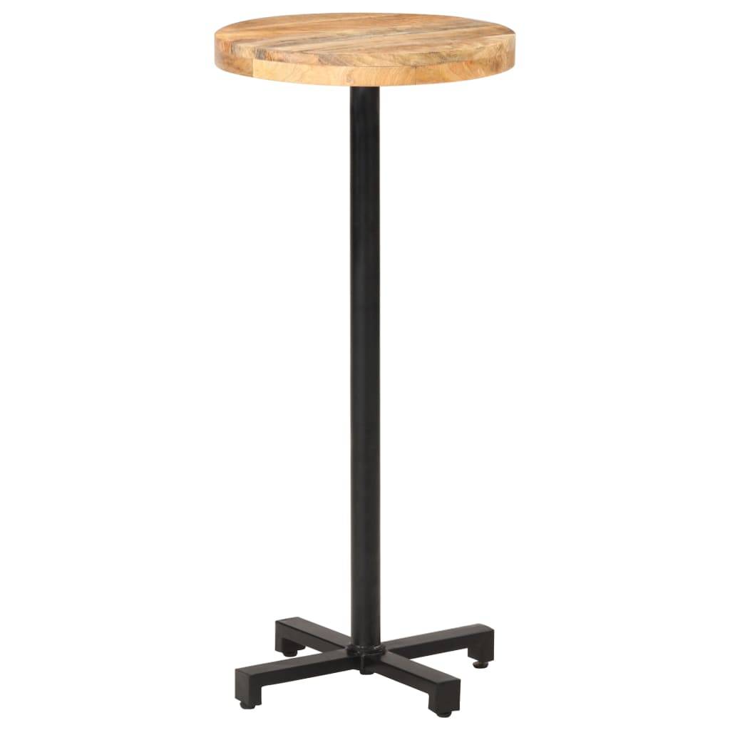 vidaXL Bartisch Rund Ø50x110 cm Raues Mangoholz