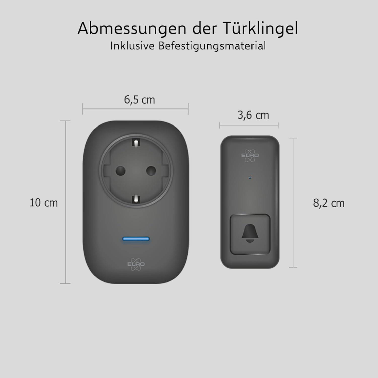 ELRO DB4000 Funk-Türklingel-Set - mit 2x Steckdosen-Empfänger mit Steckdose - ohne Batterien-2