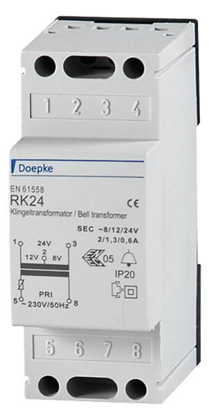 1St. Doepke 09980654 RK 24 Klingeltransformator 8 V, 12 V, 24 V-0