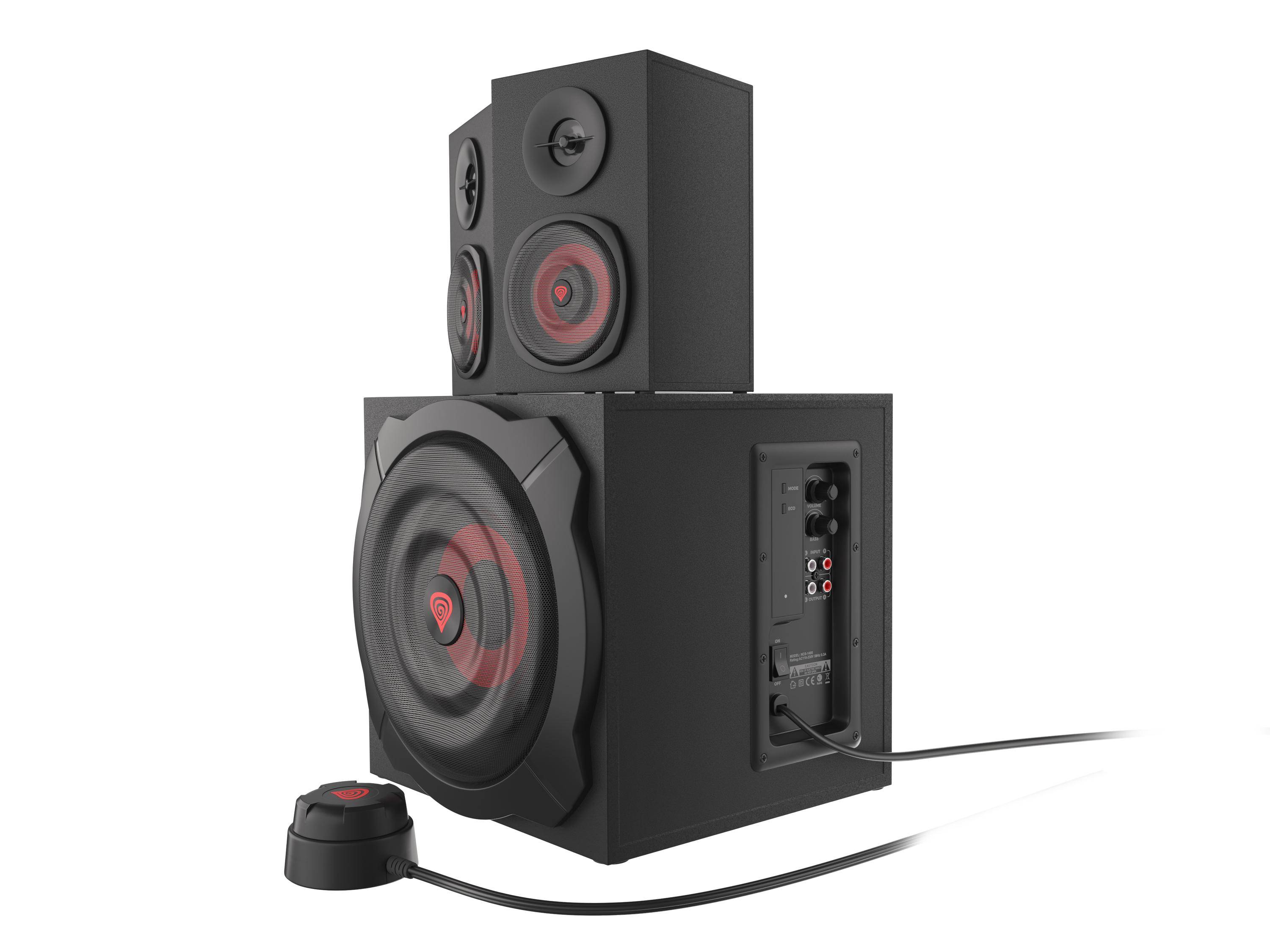 natec Genesis Helium 610BT - Lautsprechersystem - für PC - 2.1-Kanal - kabellos - Bluetooth - 60 Watt (Gesamt)-2