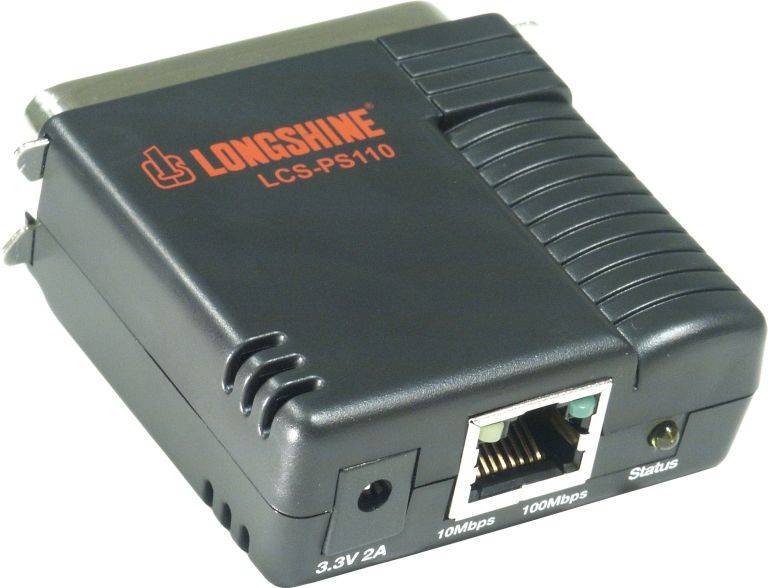 Longshine Printserver 100Mbit 1x parallel, LCS-PS110-A-1