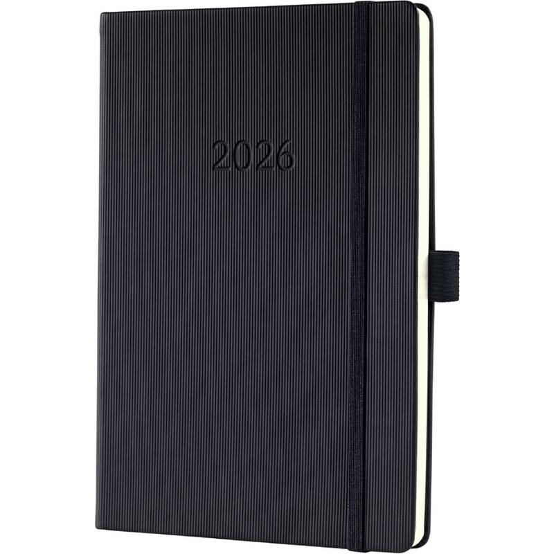 Sigel C2612, A5, 96 Blätter, 80 g/m², Deutsch, Niederländisch, Englisch, Französisch, Hardcover, Schwarz-0