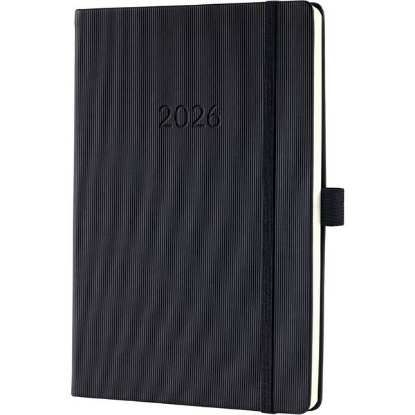 Sigel C2612, A5, 96 Blätter, 80 g/m², Deutsch, Niederländisch, Englisch, Französisch, Hardcover, Schwarz