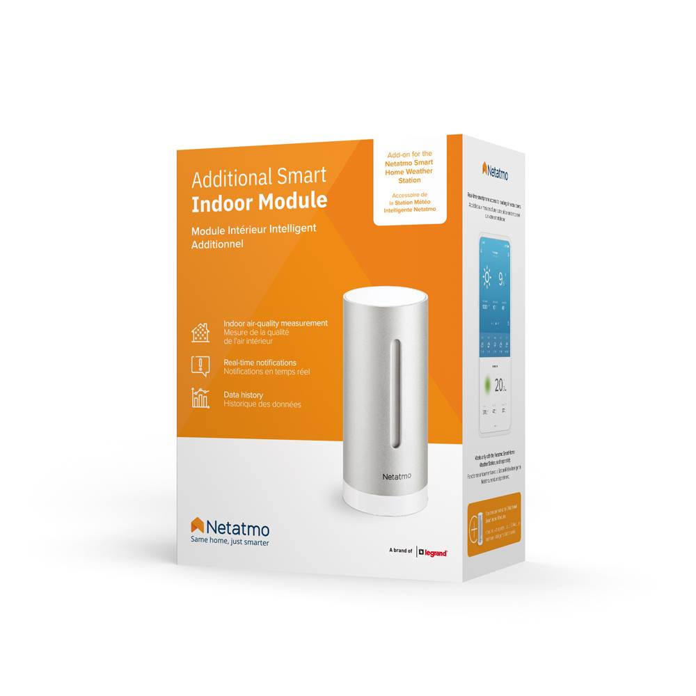 Netatmo NBU-NWS-NIM-EU, Silber, Innen-Luftdruck, Innen-Hygrometer, Innen-Thermometer, Außen-Barometer, Außen-Hygrometer,-1