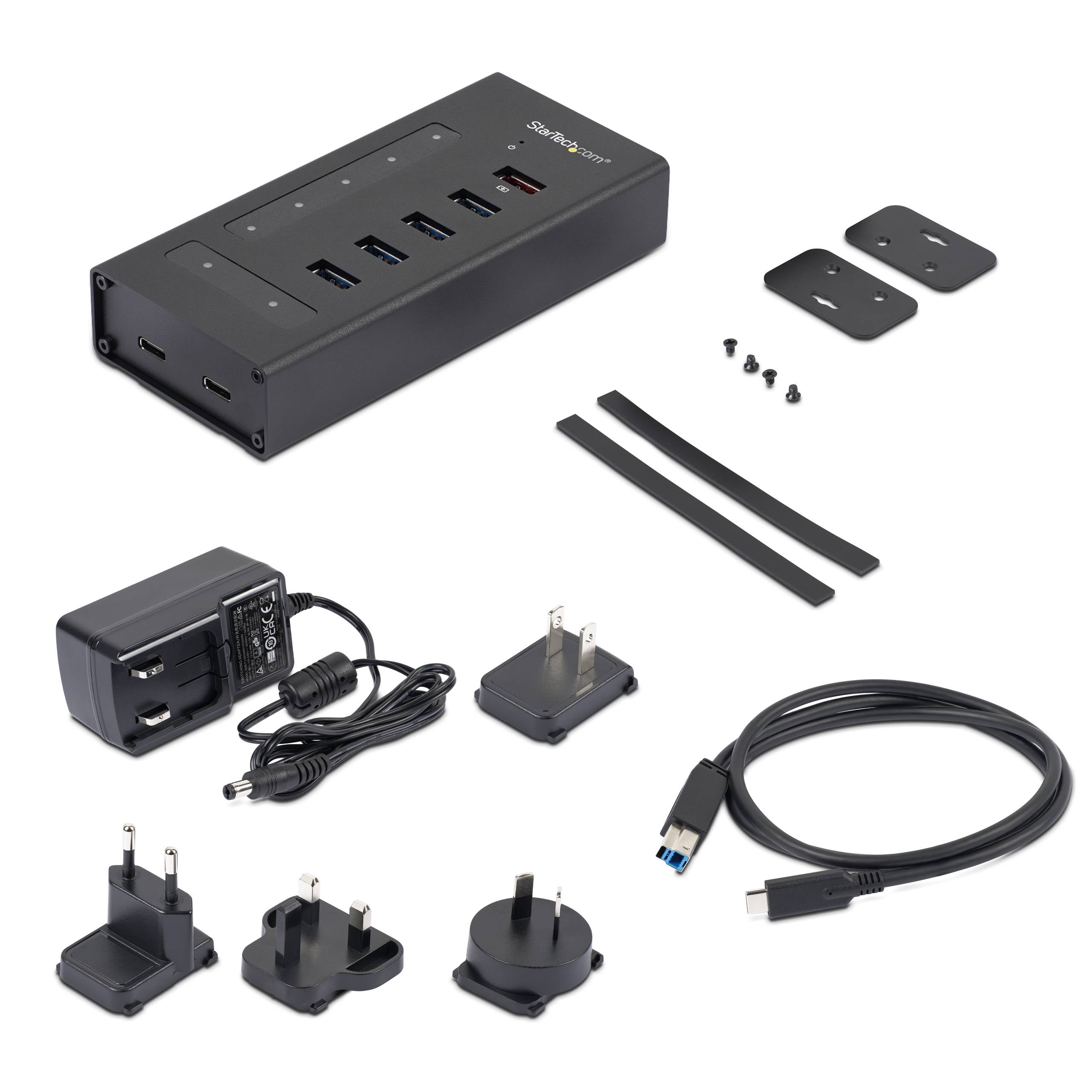 StarTech.com Startech USB Hub 7 Port - Metall - USB-A zu 3x USB-C und 1x USB-C-1