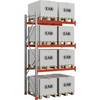 Palettenregal Space verzinkt/orange HxBxT 3500 x 1940 x 1100 mm Fachlast 2000 kg Anbauregal. EAB 78911349