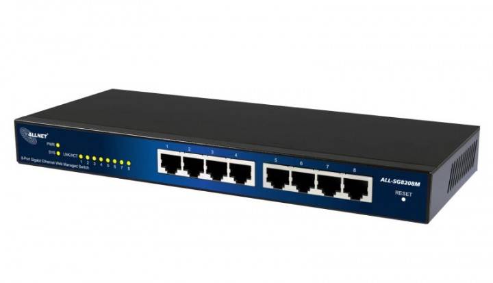 ALLNET ALL-SG8208M - Switch - managed - 8 x 10/100/1000-1