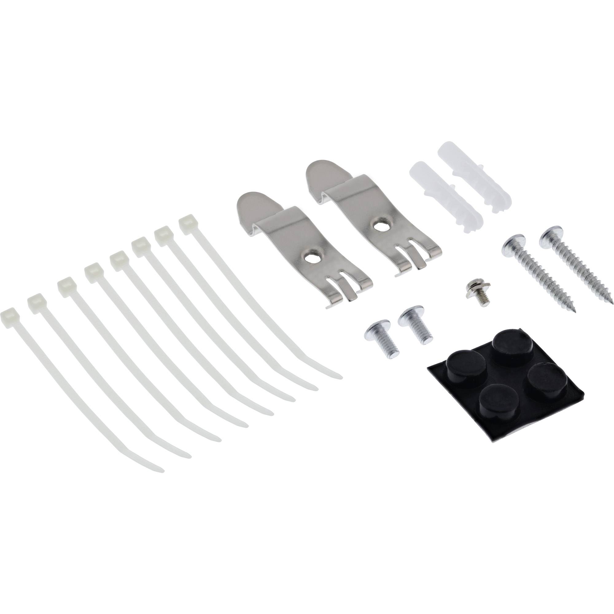 InLine® Patchfeld-Dose Aufputz für 8x Keystone RJ45, Metall, schwarz RAL9005-4