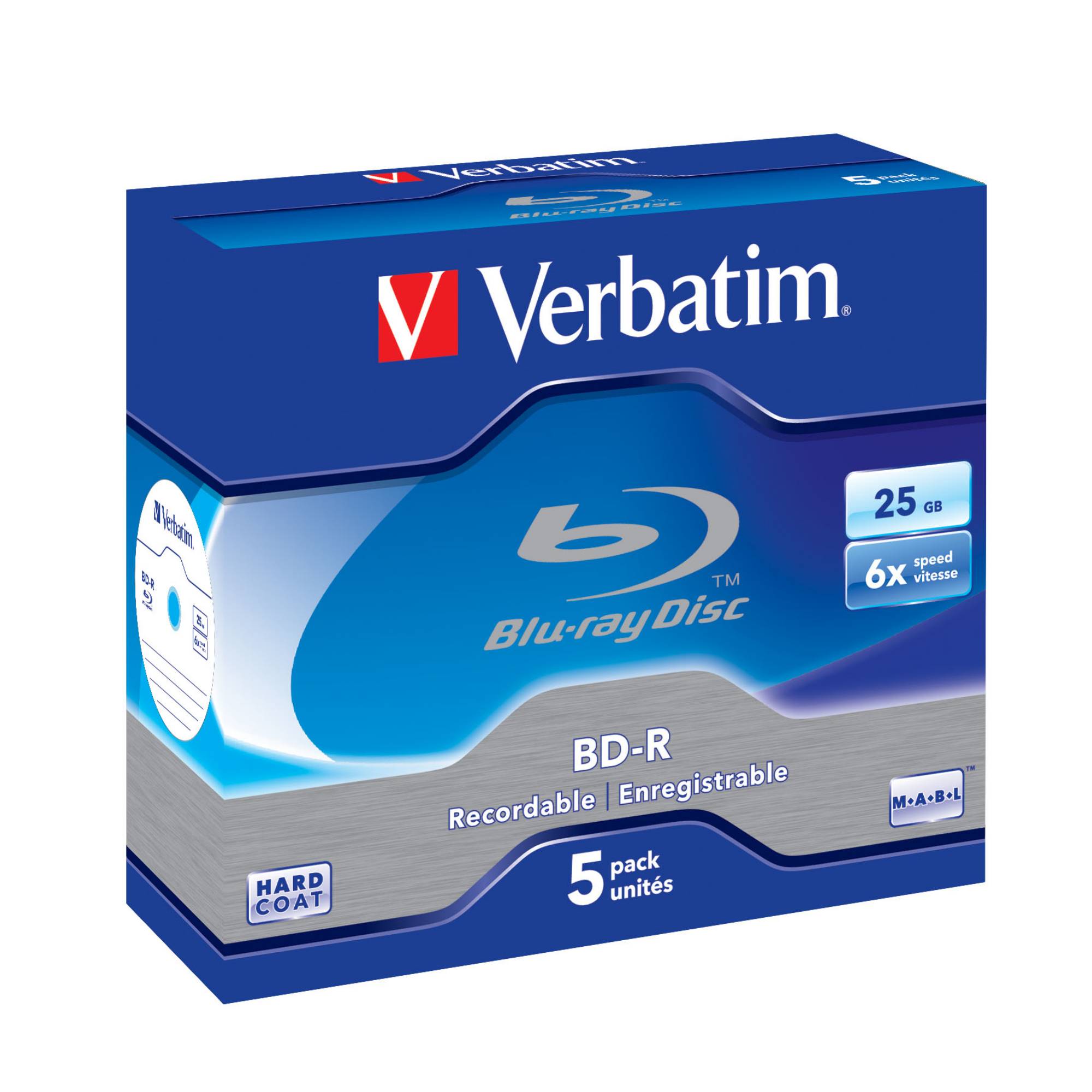 Verbatim Blu-ray BD-R 25GB 5er Jewel Case 43715-2