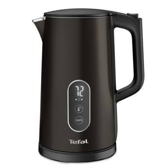 TEFAL Digit KI831E10, 1.7 L, Black, Stainless Steel, Adjustable Temperature, Water Level Indicator-0