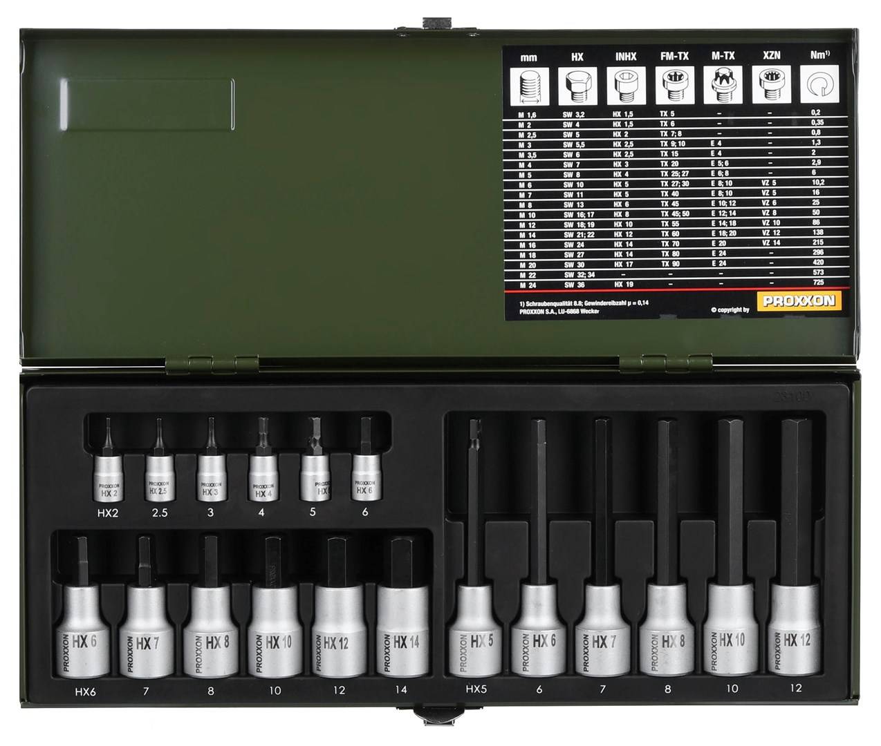 Proxxon 23100 Innensechskant-Set 2-14 mm 18-teilig 18-teilig)-6