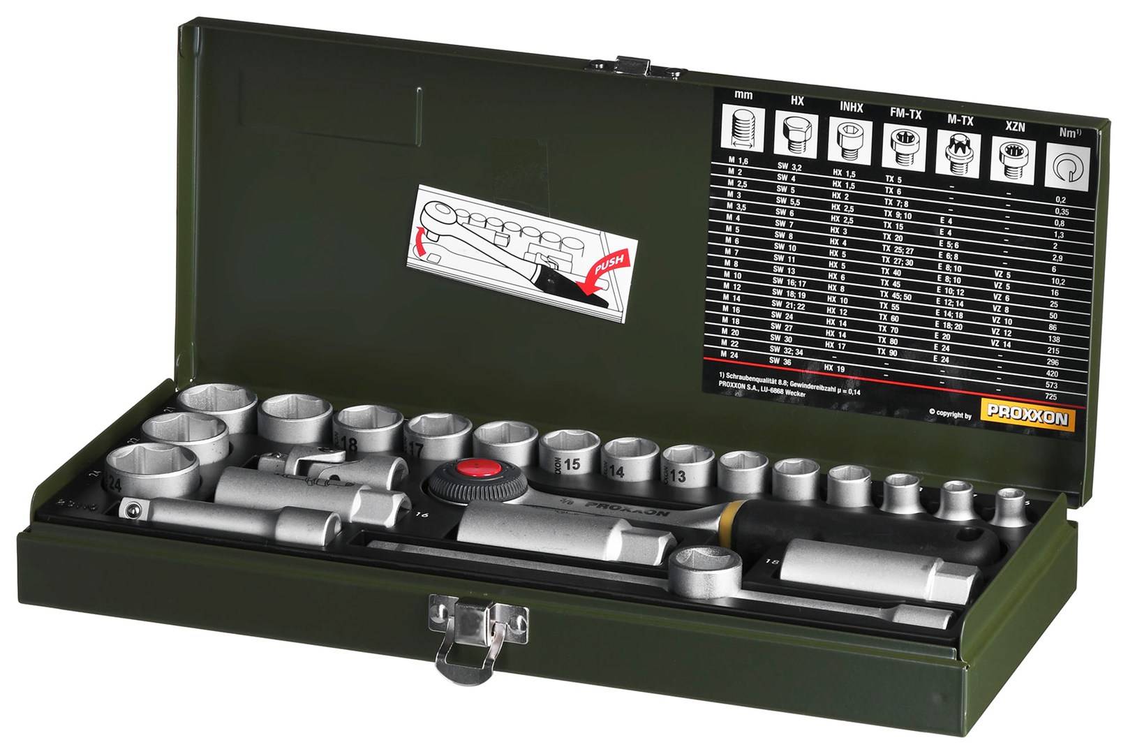 Proxxon 23110 Knarrenkasten 3/8" 6-24 mm 24-teilig-0
