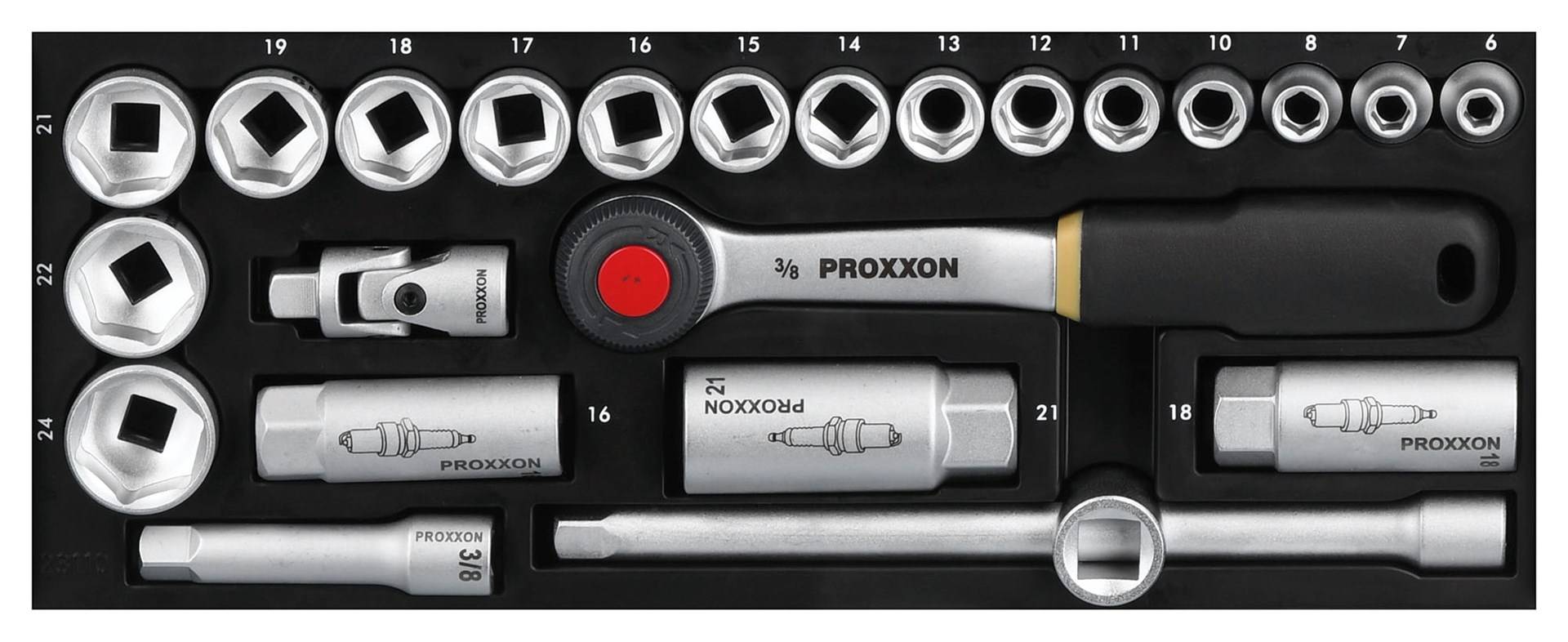 Proxxon 23110 Knarrenkasten 3/8" 6-24 mm 24-teilig-2