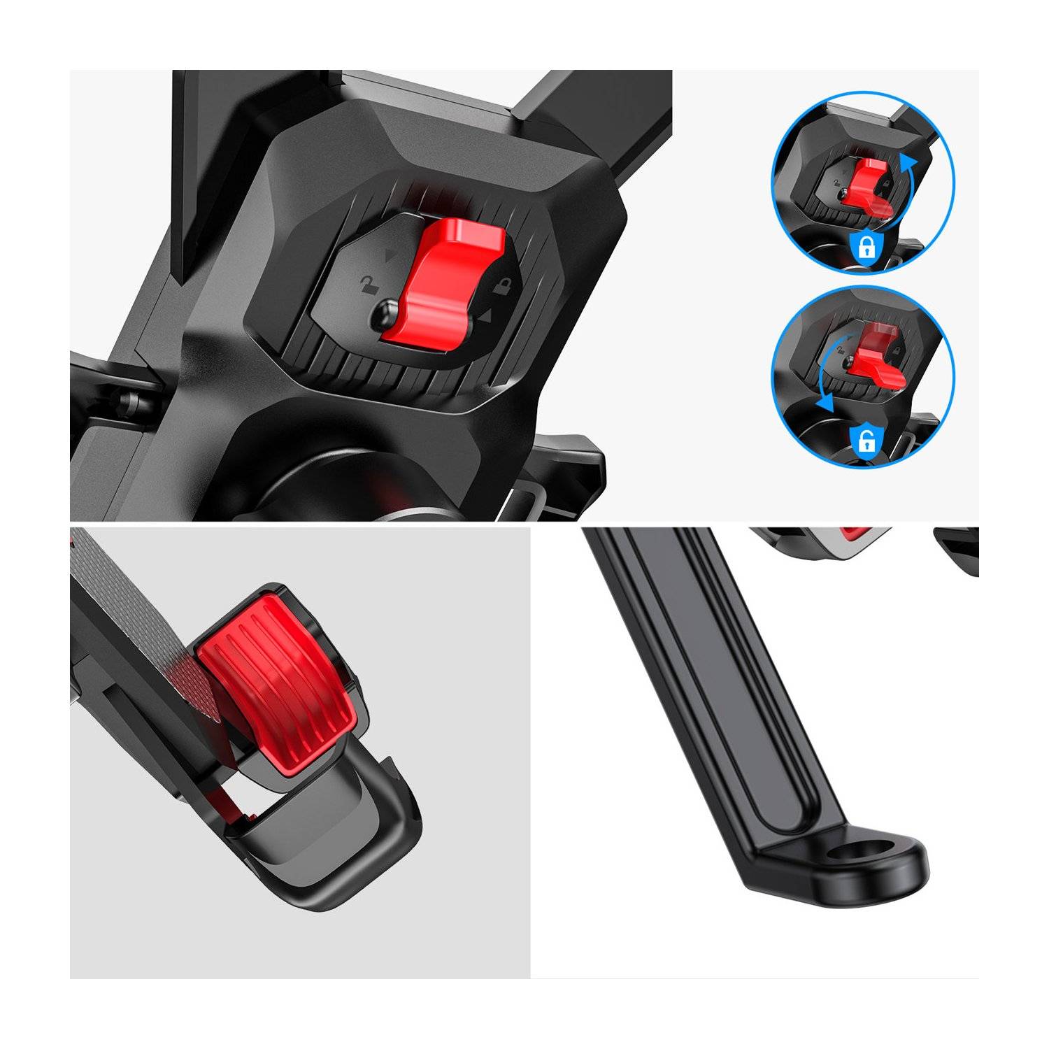 Joyroom Motorrad-Telefonhalter 4,7 - 7" Handy Halterung Schwarz-2