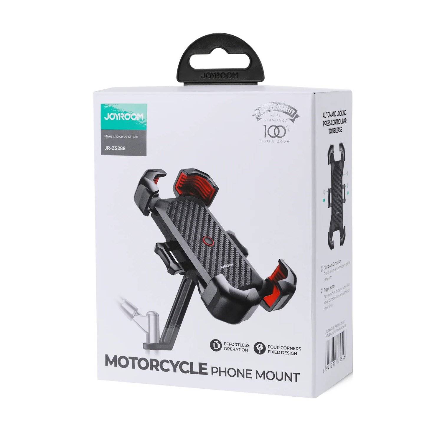 Joyroom Motorrad-Telefonhalter 4,7 - 7" Handy Halterung Schwarz-3