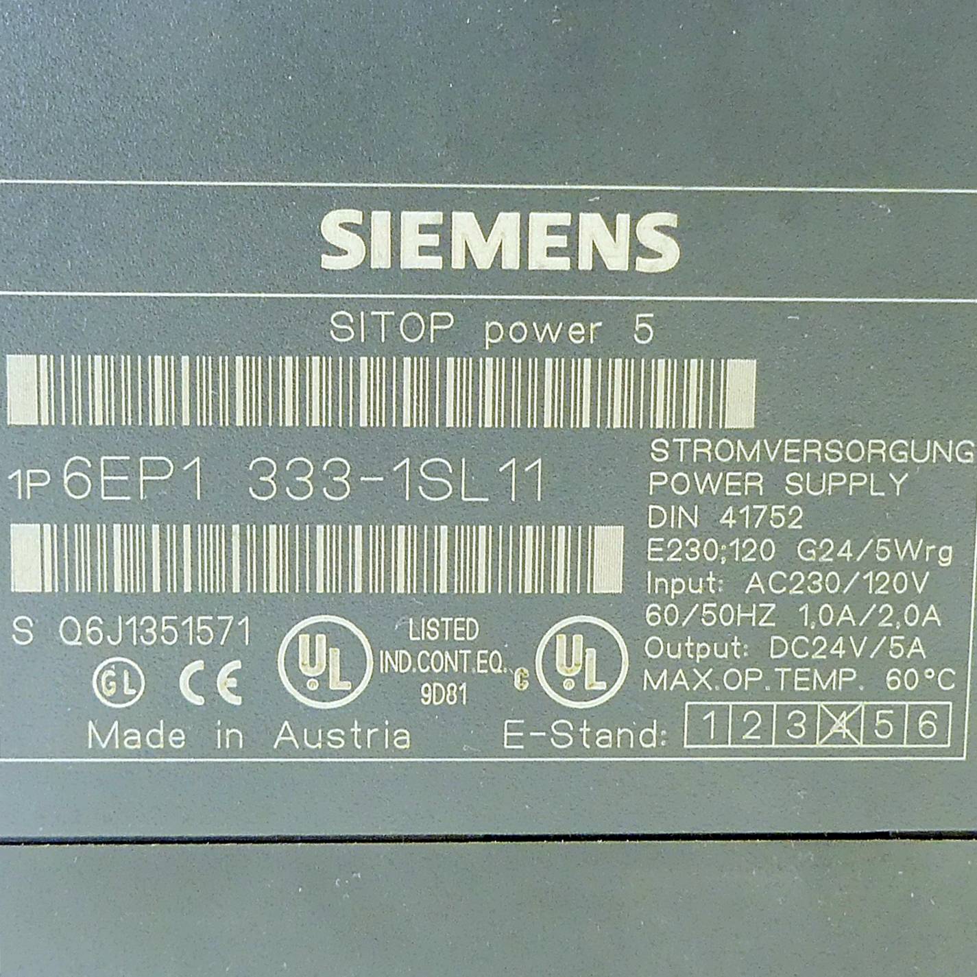 Siemens 6EP1333-1SL11 6EP1333-1SL11-1