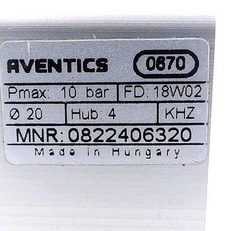 Aventics KHZ-SA-020-0004-O, Kurzhubzylinder, Serie KHZ 0822406320-1