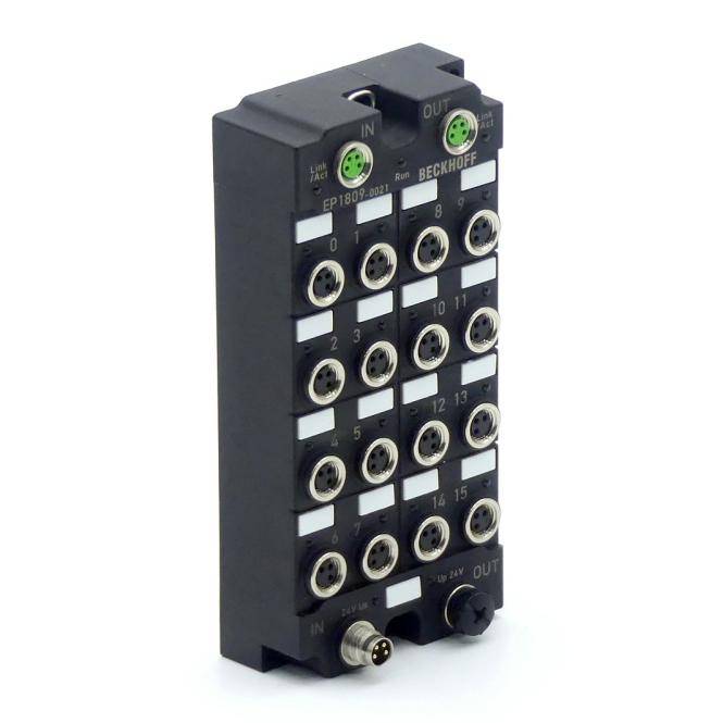 Beckhoff EP1809-0021, EtherCAT Box, 16-Kanal-Digital-Eingang, 24V DC, 3ms, M8Vorzugstyp-0