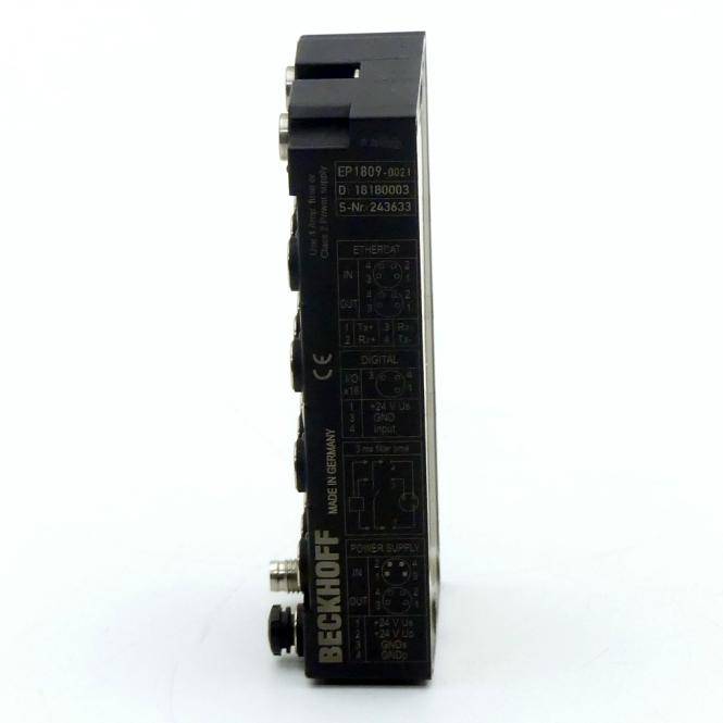 Beckhoff EP1809-0021, EtherCAT Box, 16-Kanal-Digital-Eingang, 24V DC, 3ms, M8Vorzugstyp-4