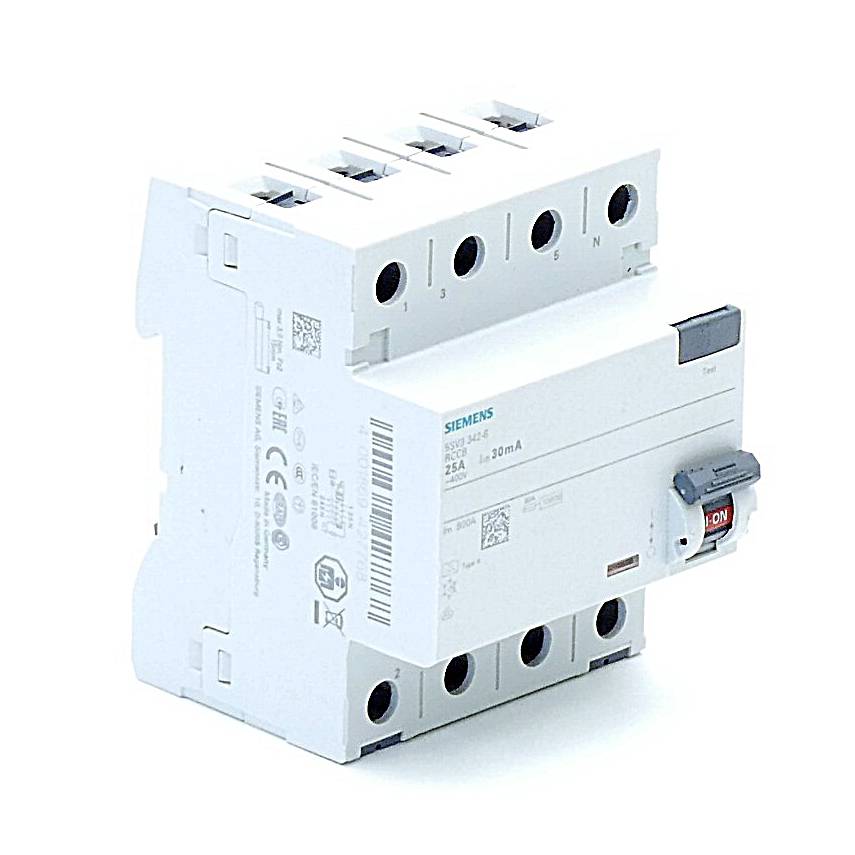 Siemens 5SV33426 5SV3342-6 FI-Schutzschalter A 4polig 25 A 0.03 A 400 V-0