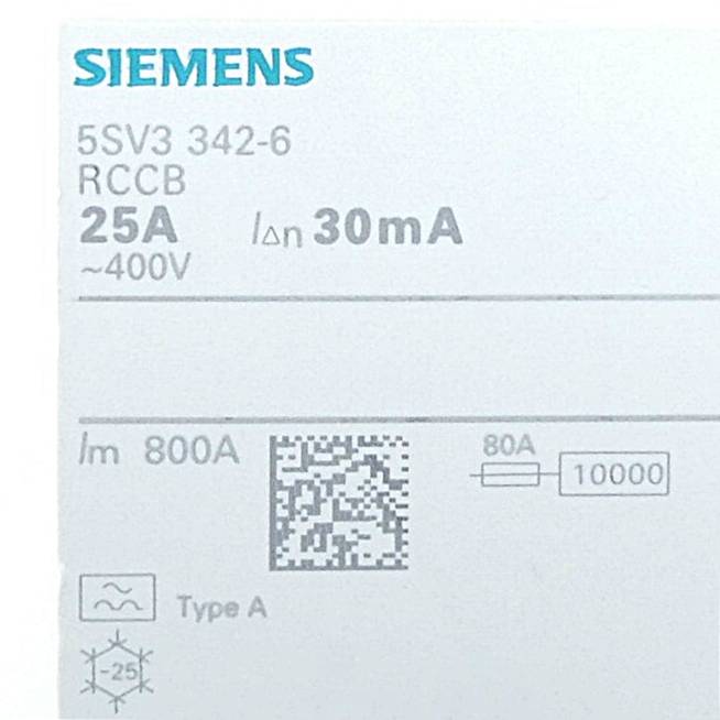 Siemens 5SV33426 5SV3342-6 FI-Schutzschalter A 4polig 25 A 0.03 A 400 V-2