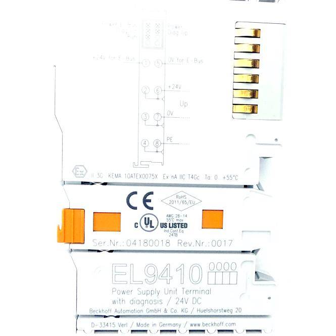 BECK EL9410 Netzteilklemme zur E-Bus-Auffrischung 24VDC 2A m. Diagnose-1
