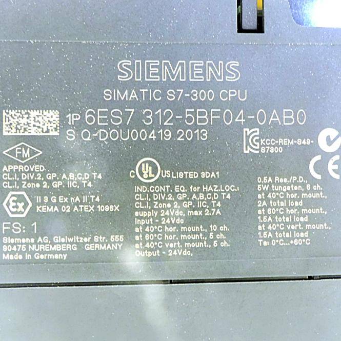 Siemens 6ES7312-5BF04-0AB0 - SIMATIC S7-300, CPU 312C Kompakt-CPU mit MPI, 10 D-2