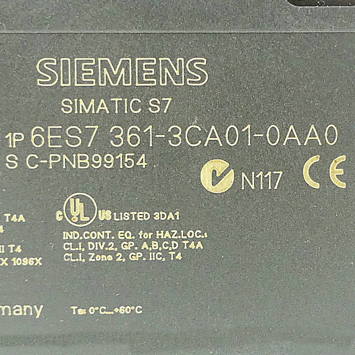 Siemens Dig.Industr. Anschaltbaugruppe Simatic 6ES7361-3CA01-0AA0-2