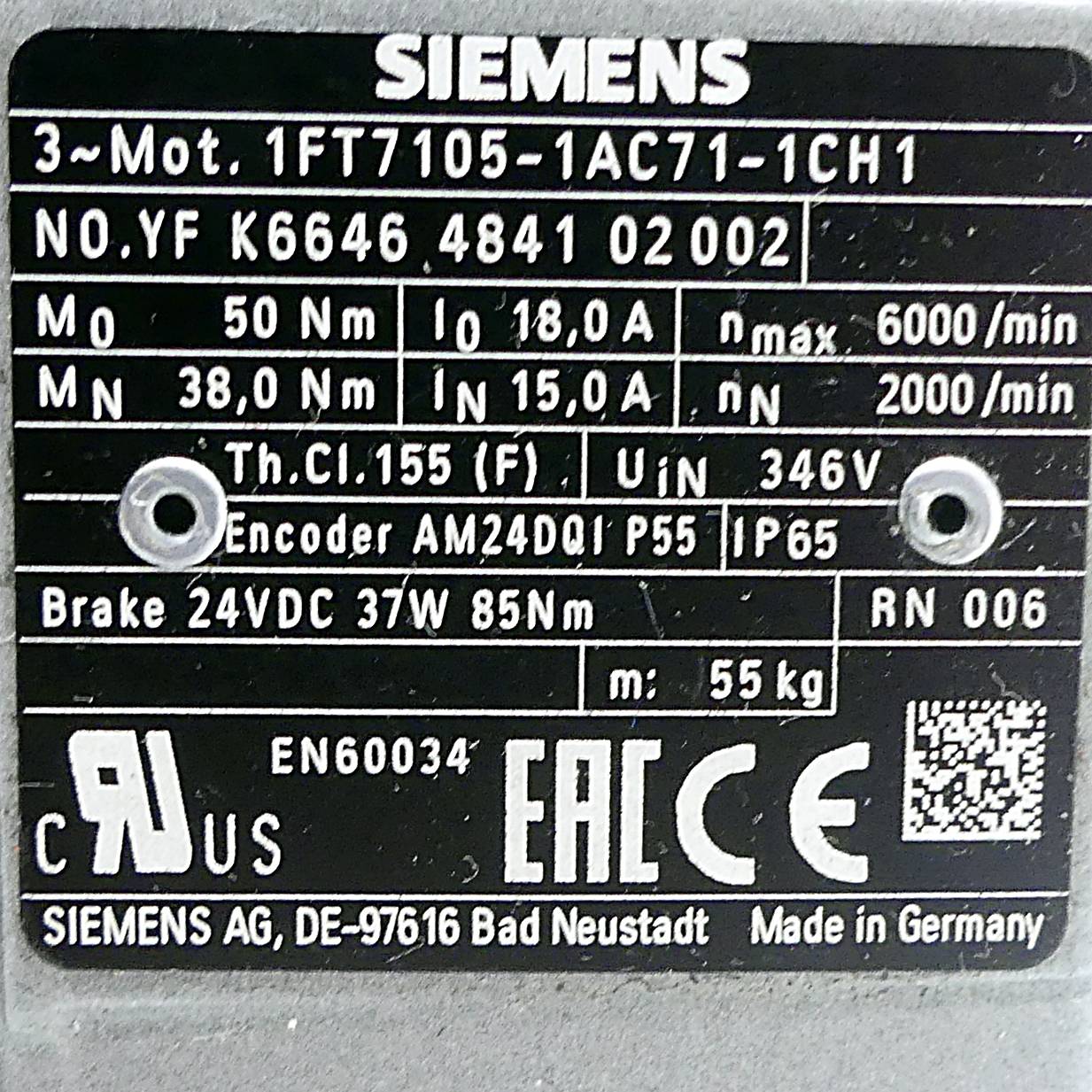 Siemens Servomotor (1FT7105-1AC71-1CH1)-1
