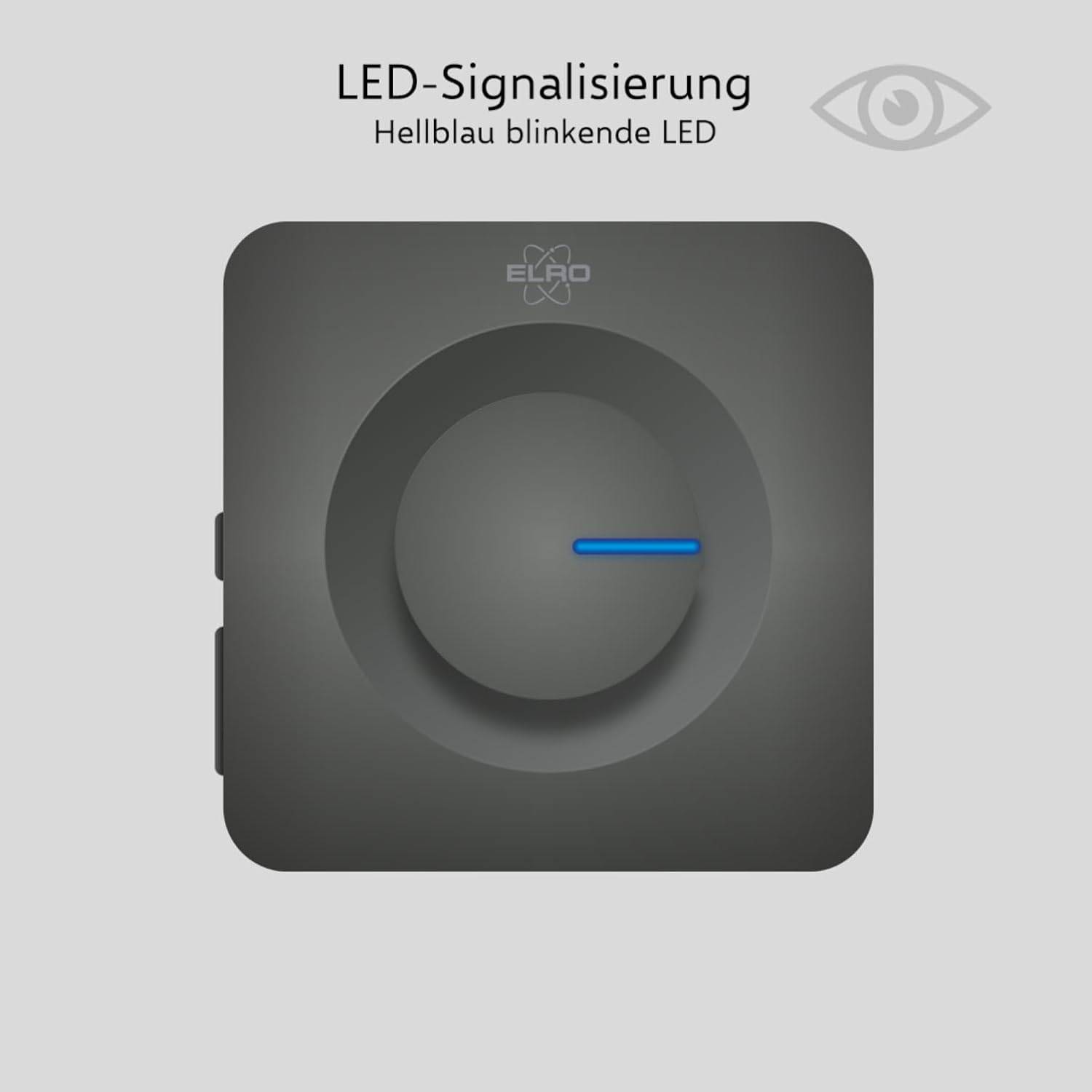 ELRO DB3000 Funk Türklingel Set 2X Plug-in Empfänger für Steckdose - Wasserdicht, 300m Reichweite, 64 Melodien-2