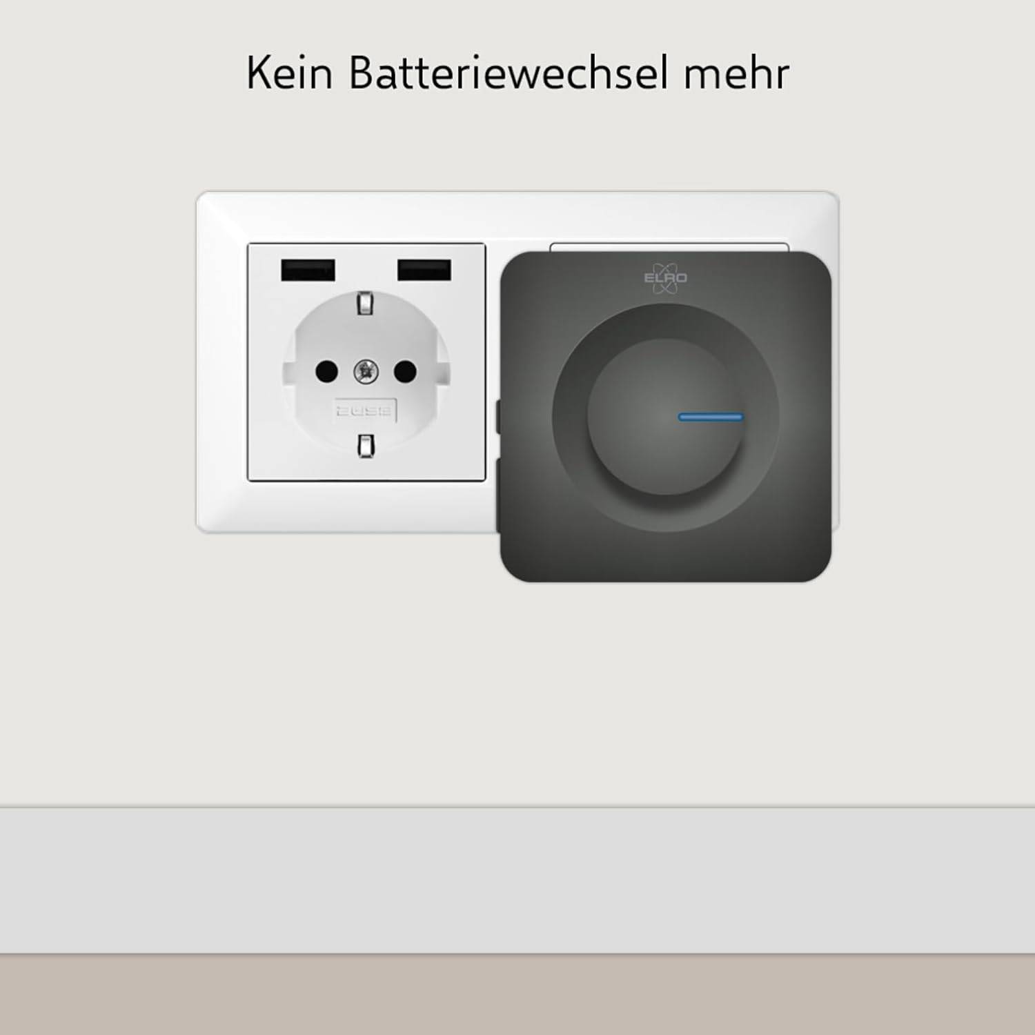ELRO DB3000 Funk Türklingel Set 2X Plug-in Empfänger für Steckdose - Wasserdicht, 300m Reichweite, 64 Melodien-4