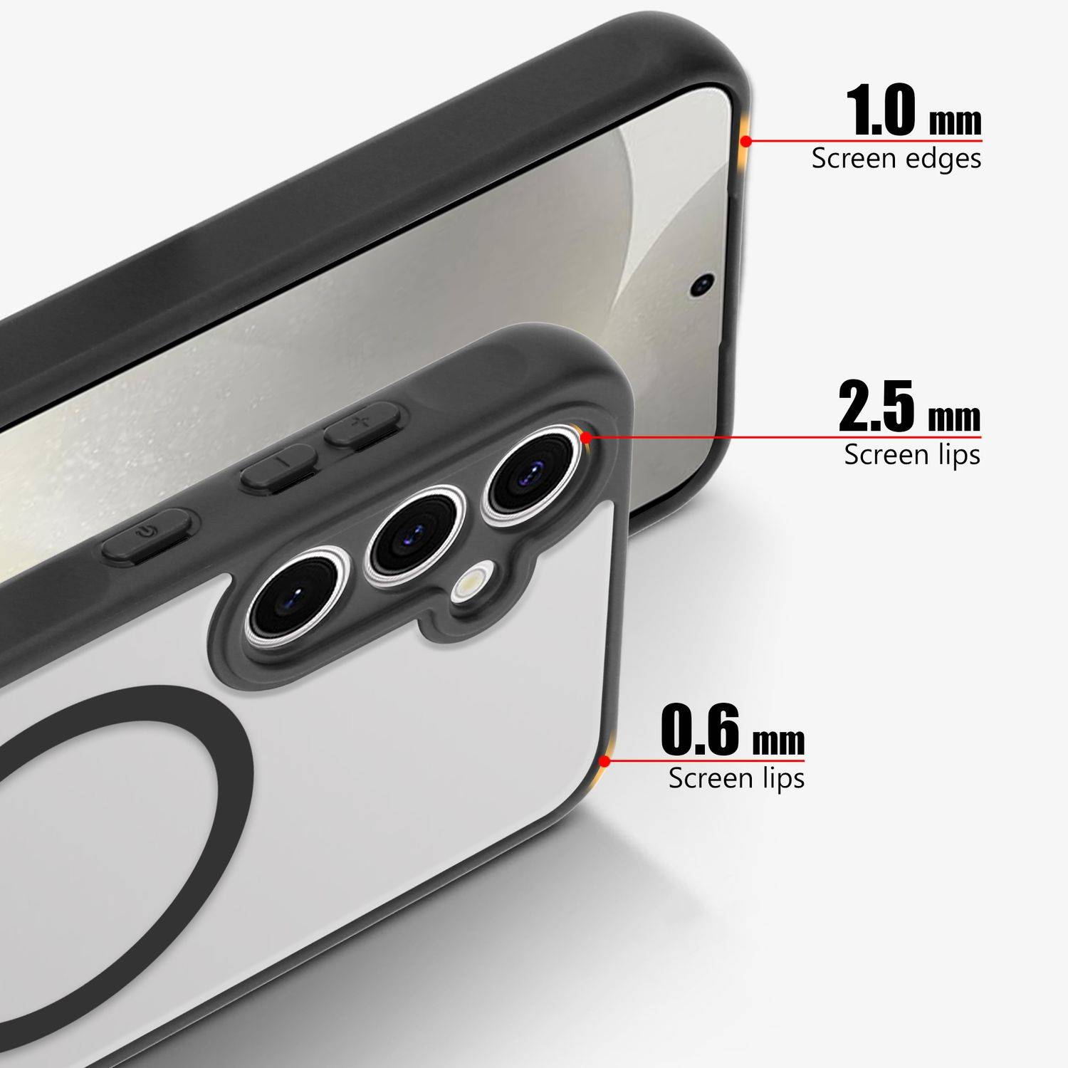 Cadorabo Hülle für Samsung Galaxy S24 in Schwarz kompatibel mit MagSafe Hybrid Schutzhülle TPU Silikon-4