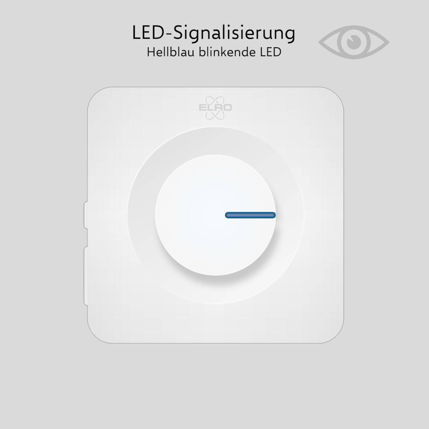 ELRO DB3000 Funk Türklingel Set - 2x Plug-in Empfänger für Steckdose - Wasserdicht, 300m Reichweite, 64 Melodien - Weiß-2