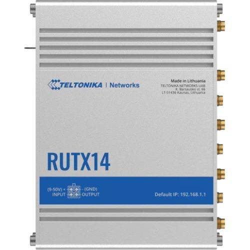 Teltonika RUTX14 - Router für Mobilfunknetz - Silber - Aluminium - Leistung - St