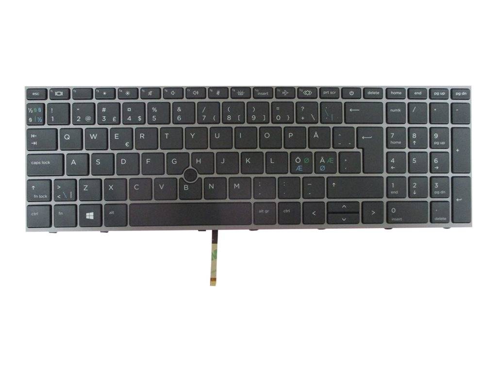 HP Ersatztastatur Notebook - mit Zeigestock, ClickPad - TL: UK, QWERTY-0