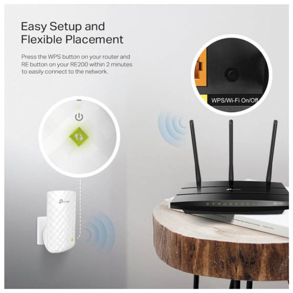 TP-LINK WL-Repeater RE200 AC750 Dual V5.60 - Router - WLAN