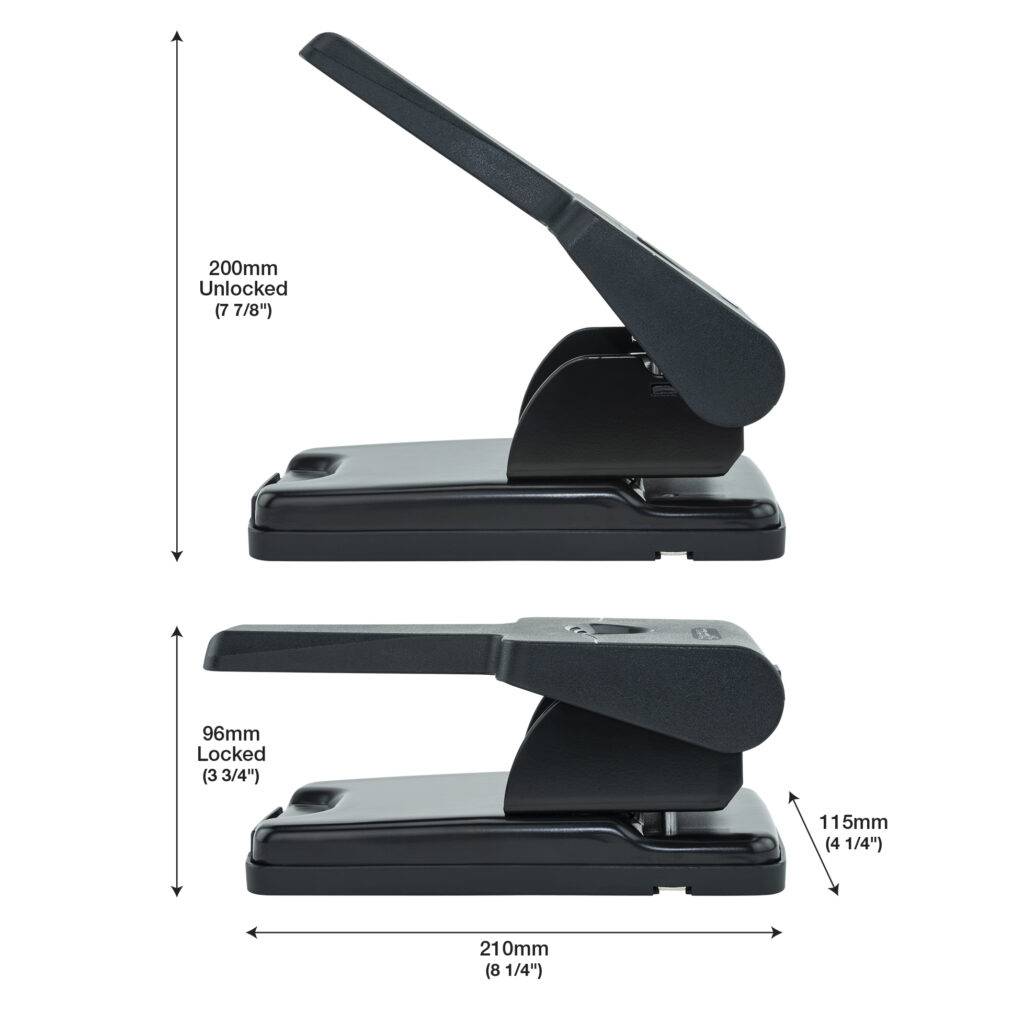 RAPESCO Registraturlocher HD865-P2, schwarz (65800343)-1
