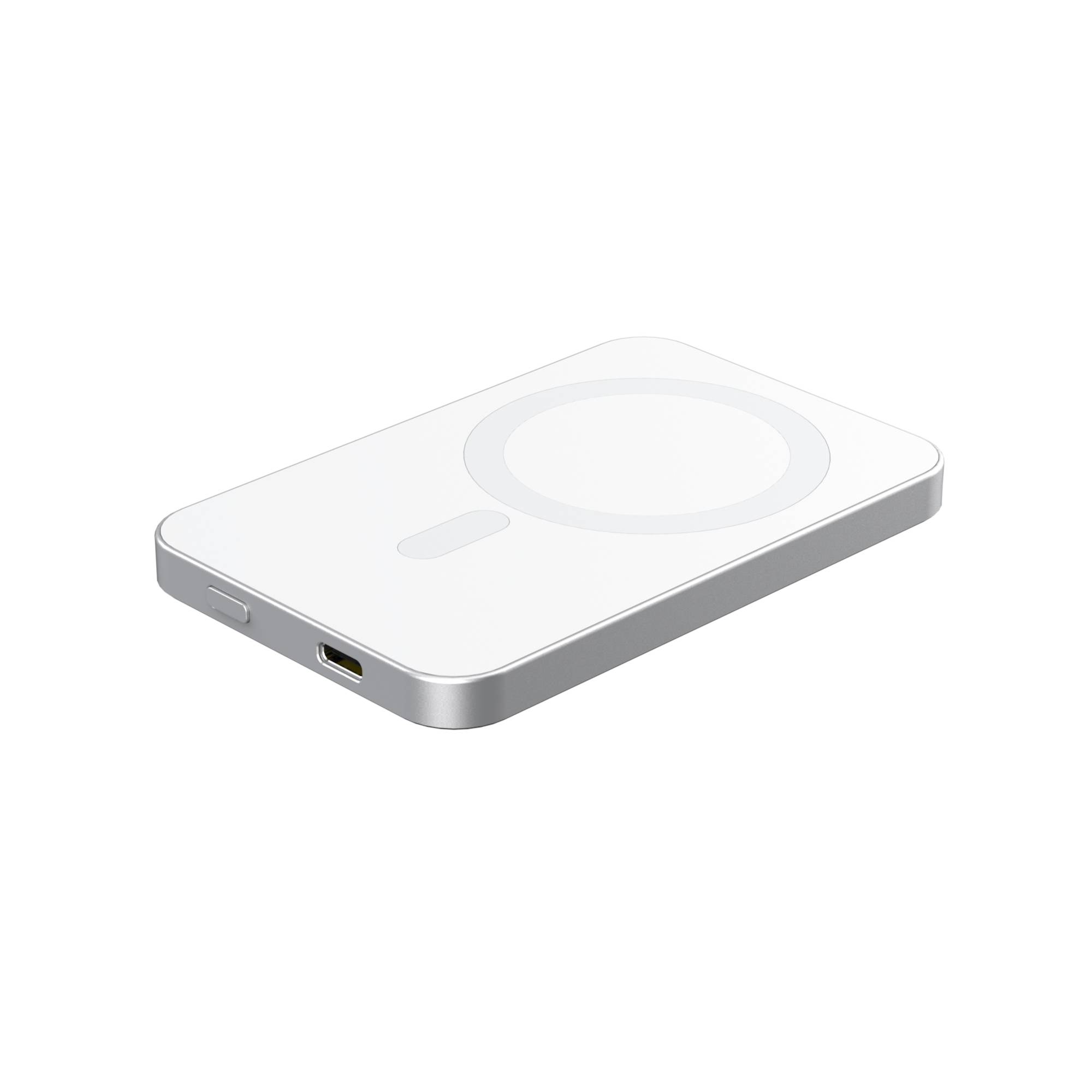 RealPower PB-5000 Mag, 5000 mAh, Lithium Polymer (LiPo), Kabelloses Aufladen, Silber-2