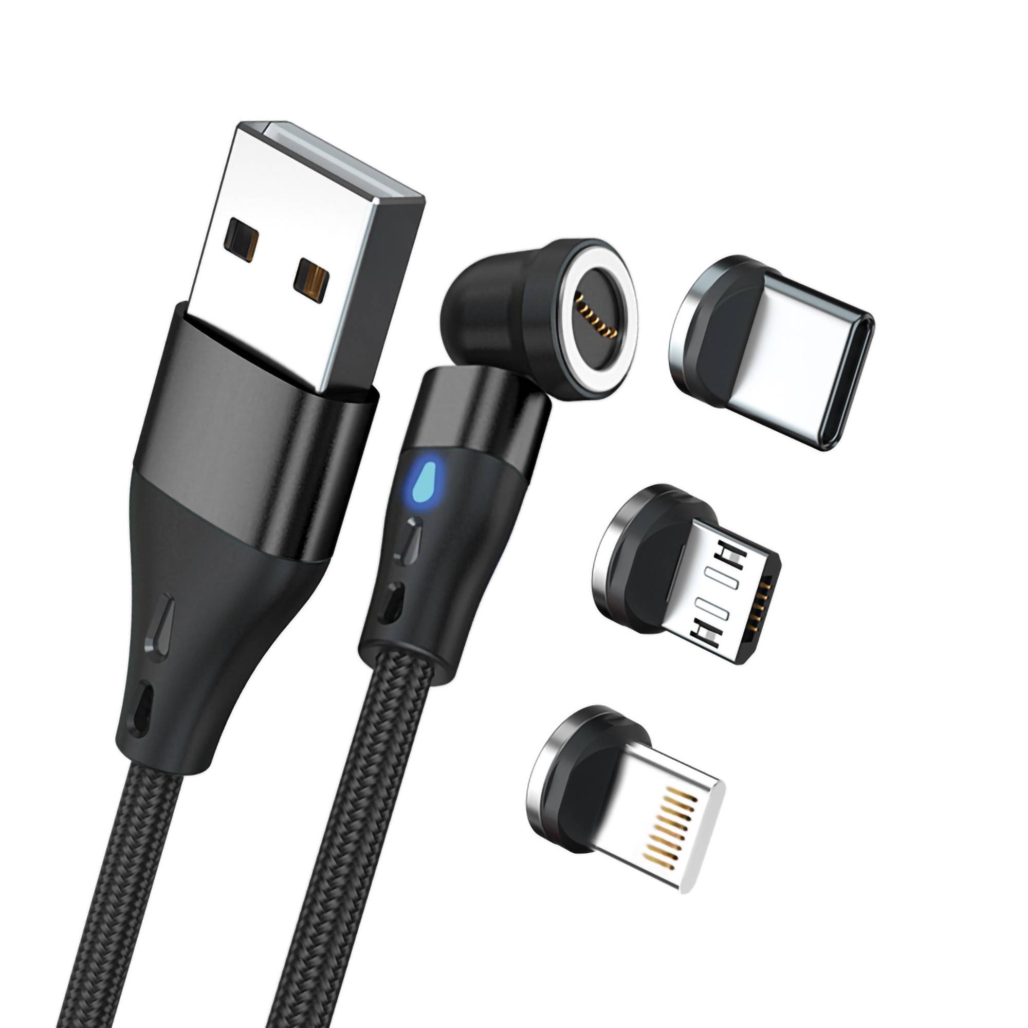RealPower MagneticCharge3, 2 m, USB A, Schwarz-0