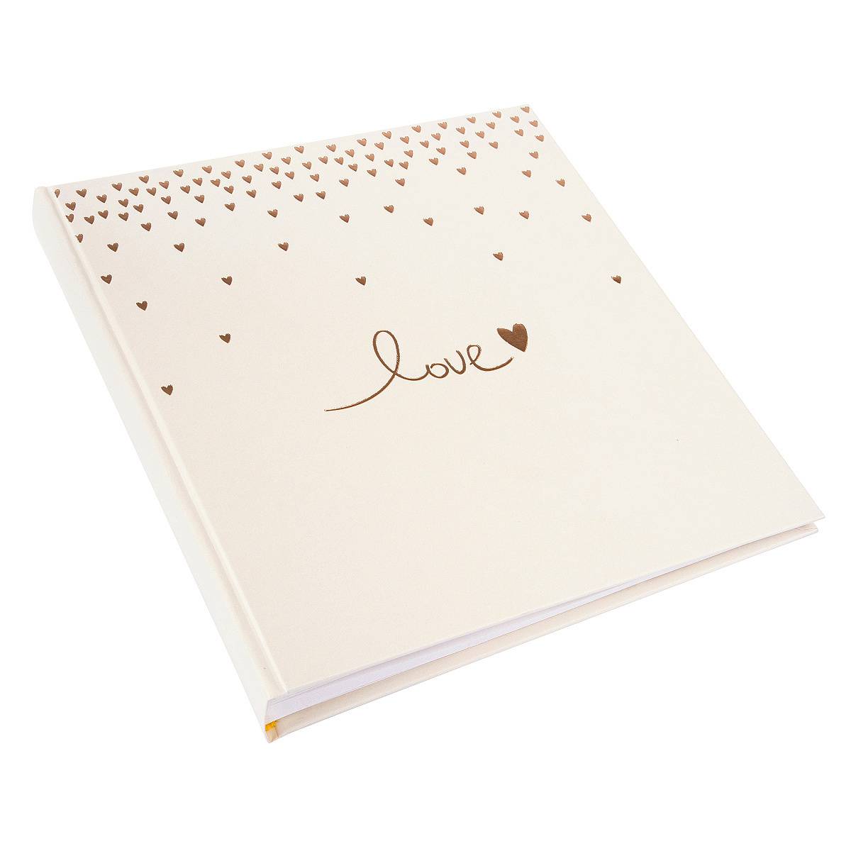 Goldbuch Raining Hearts - Beige - 60 Blätter - Gehäusebindung - Polyurethan - We-1