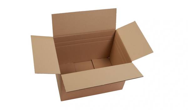Wellpappfaltkarton FEFCO 0201, 2.30BC braun Riller 250/300, FSC Mix Credit, 38,6 X 58,6 X 37,20 cm